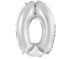 GoDan Balon Folie Cifra 35 cm Argintiu GD1910-0 Baloane folie Tip Cifra 0 (GD1910-0)