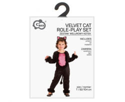 GoDan Costum carnaval pisica pentru copii, marime 92/104 cm (3-4 ani) GD1643 Costume bal mascat copii (GD1643) Costum bal mascat copii