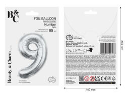 GoDan Balon folie sub forma de cifra, argintiu, 85 cm GD1937-0 Baloane folie Tip Cifra 0 (GD1937-0)