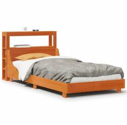 vidaXL viaszbarna tömör fenyőfa ágy matrac nélkül 100 x 200 cm (3306428) (3306428)