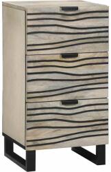 vidaXL Média tárolószekrények és állványok fiókkal Fehér és fekete (4017995) (4017995)