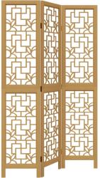 vidaXL 3 paneles barna tömör császárfa térelválasztó (358861) (358861)