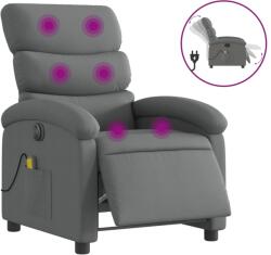 vidaXL sötétszürke szövet dönthető elektromos masszázsfotel (3203967) (3203967)