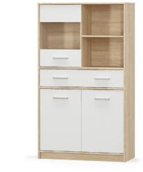 Tempo TEYO III barna és fehér mdf vitrin