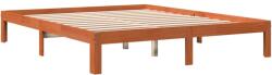 vidaXL viaszbarna tömör fenyőfa ágykeret 180 x 200 cm (844174) (844174)