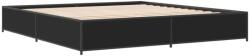 vidaXL fekete szerelt fa és fém ágykeret 160 x 200 cm (3279832) (3279832)