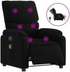 vidaXL fekete szövet elektromos dönthető masszázsfotel (3204814) (3204814)