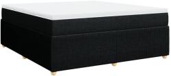 vidaXL fekete szövet rugós ágy matraccal 180 x 200 cm (3285590) (3285590)