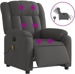 vidaXL sötétszürke szövet elektromos dönthető masszázsfotel (3205305) (3205305)