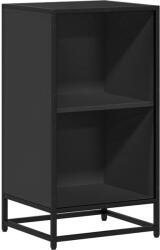 vidaXL fekete szerelt fa könyvszekrény 40x35x76 cm (849094) (849094)