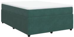 vidaXL sötétzöld bársony rugós ágy matraccal 140x200 cm (3285647) (3285647)