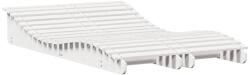 vidaXL 2 db fehér tömör fenyőfa napozóágy 205 x 60 x 31, 5 cm (832575) (832575)