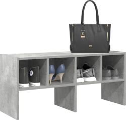 vidaXL cipőtartó állvány egymásra rakható beton szürke 89, 5x30x40 cm (858845) (858845)