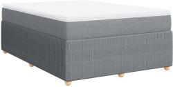 vidaXL világosszürke szövet rugós ágy matraccal 160 x 200 cm (3285581) (3285581)
