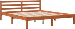 vidaXL viaszbarna tömör fenyőfa ágykeret 160 x 200 cm (844147) (844147)