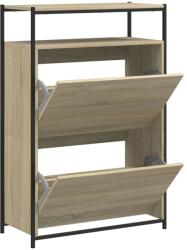 vidaXL sonoma-tölgy színű szerelt fa cipőszekrény 75x34x112 cm (840035) (840035)