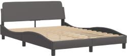 vidaXL szürke műbőr ágykeret fejtámlával 120 x 200 cm (373161) (373161)