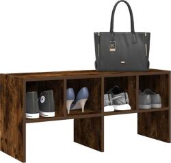 vidaXL cipőtartó állvány rakásolható füstölt tölgyfa 89, 5x30x40 cm (858847) (858847)