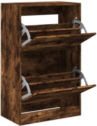 vidaXL füstös tölgyszínű szerelt fa cipőszekrény 60 x 34 x 96, 5 cm (839949) (839949)