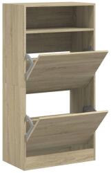 vidaXL sonoma tölgy színű szerelt fa cipőszekrény 60x34x116 cm (840017) (840017)