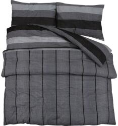 vidaXL szürke ágyneműhuzat-garnitúra 200x200 cm pamut (136429) (136429)