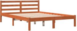 vidaXL viaszbarna tömör fenyőfa ágykeret 140 x 190 cm (844141) (844141)