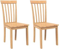 vidaXL 2 db természetes tömörfa gumiból készült étkezőszékek (4102390) (4102390)