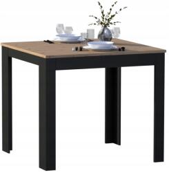  Fa Konyhaasztal Étkező Konyha Nappaliba 80x80cm Tölgy Artisan Fekete (D.)
