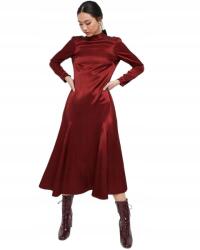 Asos Ruha MIDI Szatén Piros 42 XL Szm 42