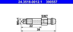 ATE Odvzdušňovacia skrutka/ventil ATE 24.3518-0012.1 (24.3518-0012.1)