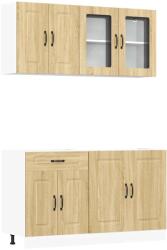 vidaXL 4 részes konyhaszekrény szett Kalmar sonoma tölgy műszaki fa (3314854) (3314854)