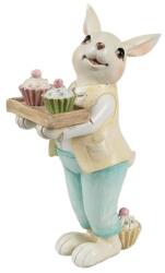 Clayre & Eef Muffint kínáló nyuszifigura - Húsvéti dekoráció