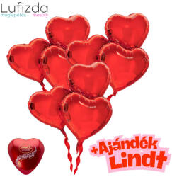  Valentin napi Héliumos luficsokor - INGYENES GLS szállítással, ajándék Lindt desszerttel (LUFI166498)