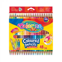 Colorino Színes ceruza, COLORINO Kids Duo - 51705, 24db/48szín, háromszögletű (SZCC51705)