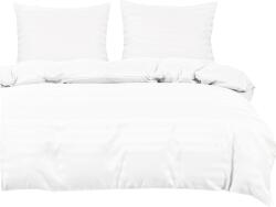  Szállodai damaszt ágyneműhuzat csíkos 140x200 Fehér Szín