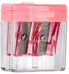 Deli Hegyező, DELI Comiko 0576, 2 lyukú, tartályos, pasztell piros (HD0576PP)