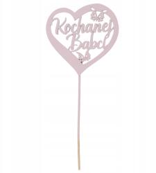  Halvány rózsaszín topper felirat szív a csúcson Kedves Nagymama ajándék Nagymama napja (#13237)