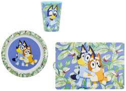  nickelodeon Bluey étkészlet tányér, pohár, tányéralátét BPA Mentes