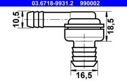 ATE Pripojovacie hrdlo, podtlakové vedenie ATE 03.6718-9931.2 (03.6718-9931.2)