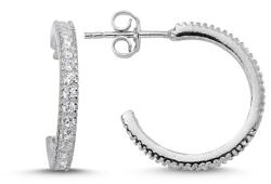 BeSpecial Cercei rotunzi 1, 9 cm argint 925 rodiat cu zirconii albe - Be Elegant ETU0059 (ETU0059)