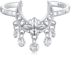 BeSpecial Inel argint lotus si semilunta (IZT0211)