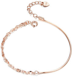 BeSpecial Bratara argint Dual Chain placata cu aur roz (BST0098)