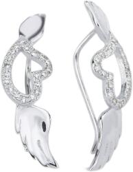BeSpecial Cercei argint Wing Heart cu zirconii (ETU0521)