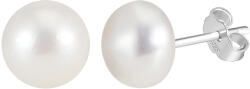 BeSpecial Cercei argint 925 placati cu rodiu cu perle naturale tip buton (ERR16)