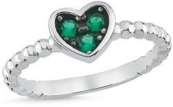 BeSpecial Inel argint inima cu zirconiu emerald (ITU0530_165)