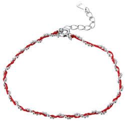 BeSpecial Bratara argint cu sfoara rosie placata cu rodiu (BST0099)