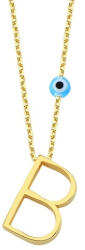 BeSpecial Colier argint cu pandantiv litera B placat cu aur (CTU0122)