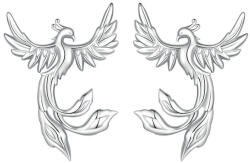 BeSpecial Cercei argint pasarea Phoenix (EZT0544)