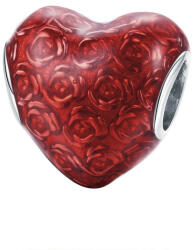 BeSpecial Talisman argint inima cu trandafiri placat cu rodiu (PST0384)