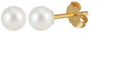 BeSpecial Cercei argint 925 placati cu aur 14K cu perle naturale rotunde (ERR21)